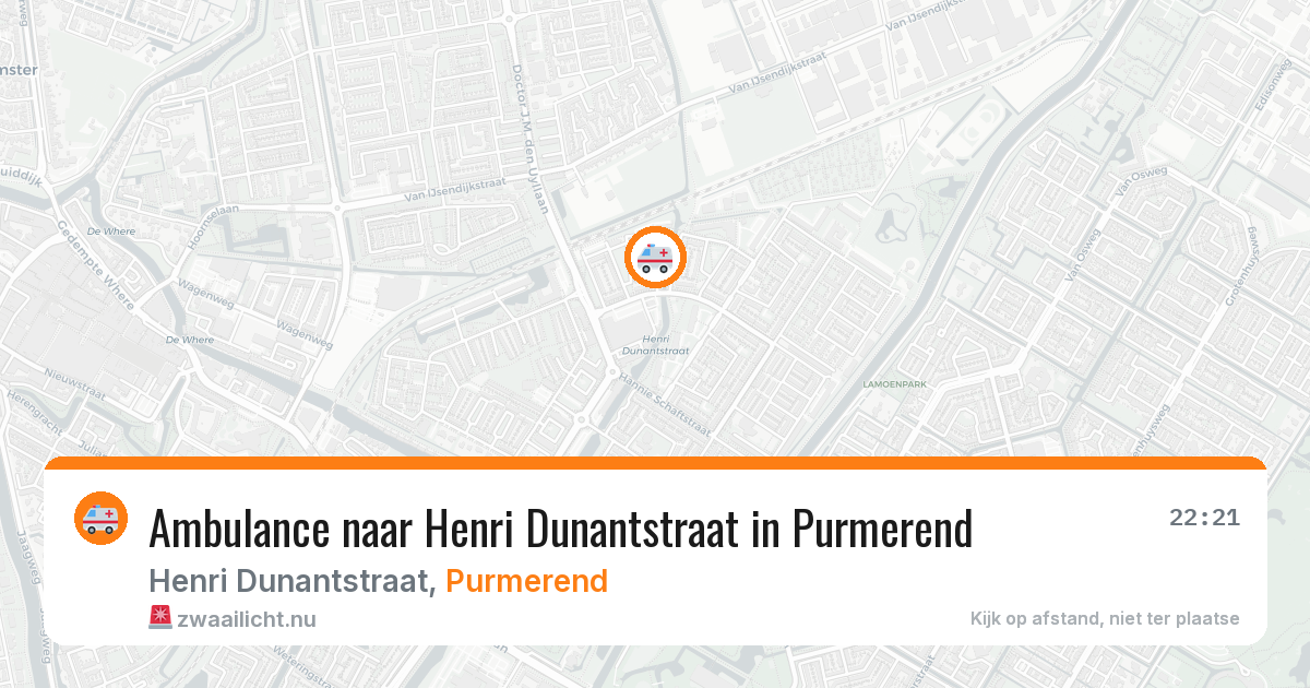 Ambulance naar Henri Dunantstraat in Purmerend — 22 jul 2026