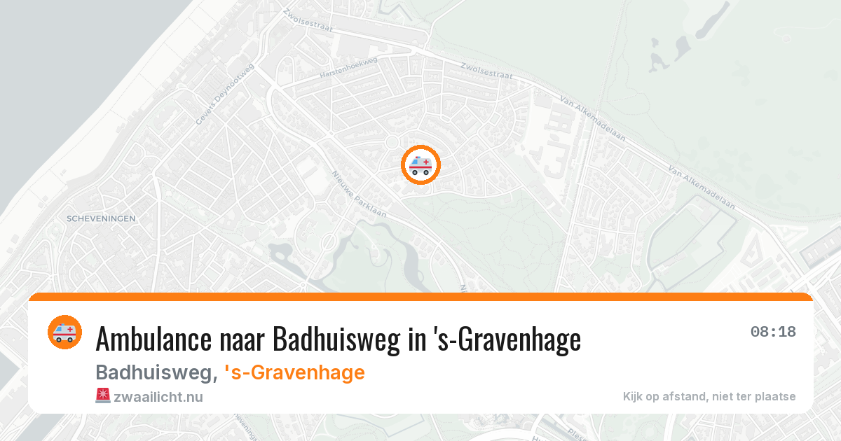 Ambulance naar Badhuisweg in 's-Gravenhage — 13 jul 2026