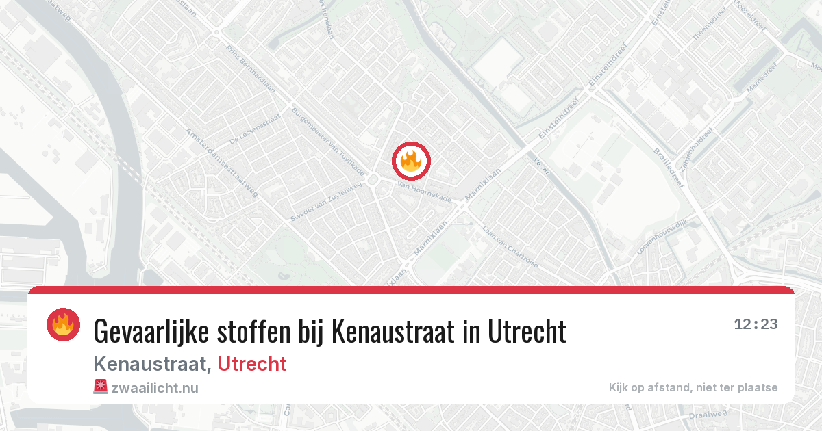 Gevaarlijke stoffen bij Kenaustraat in Utrecht — 2 jun 2026