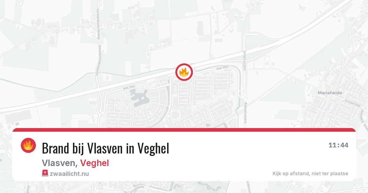 Brand bij Vlasven in Veghel — 1 jul 2026