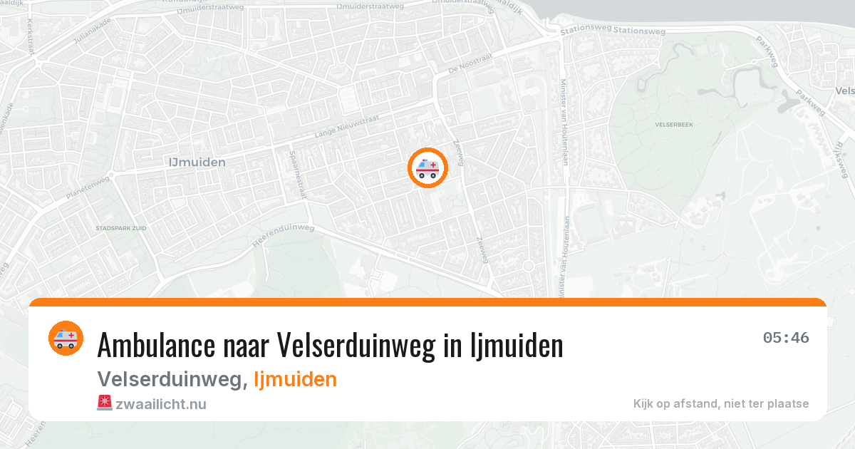 Ambulance naar Velserduinweg in Ijmuiden — 13 jul 2026