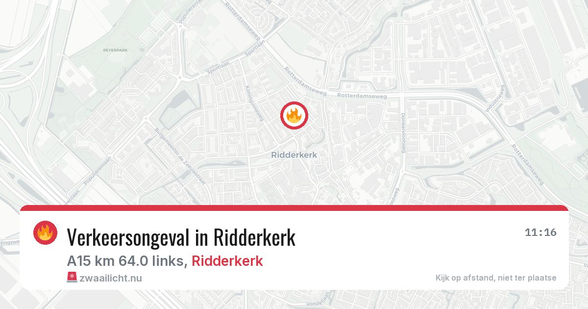Verkeersongeval in Ridderkerk — 12 mei 2026