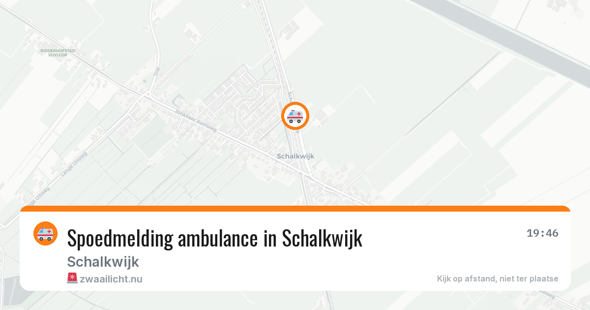 Spoedmelding ambulance in Schalkwijk — 20 jul 2026