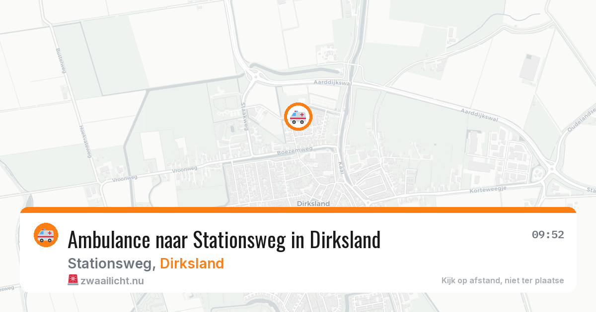 Ambulance naar Stationsweg in Dirksland — 24 mrt 2026