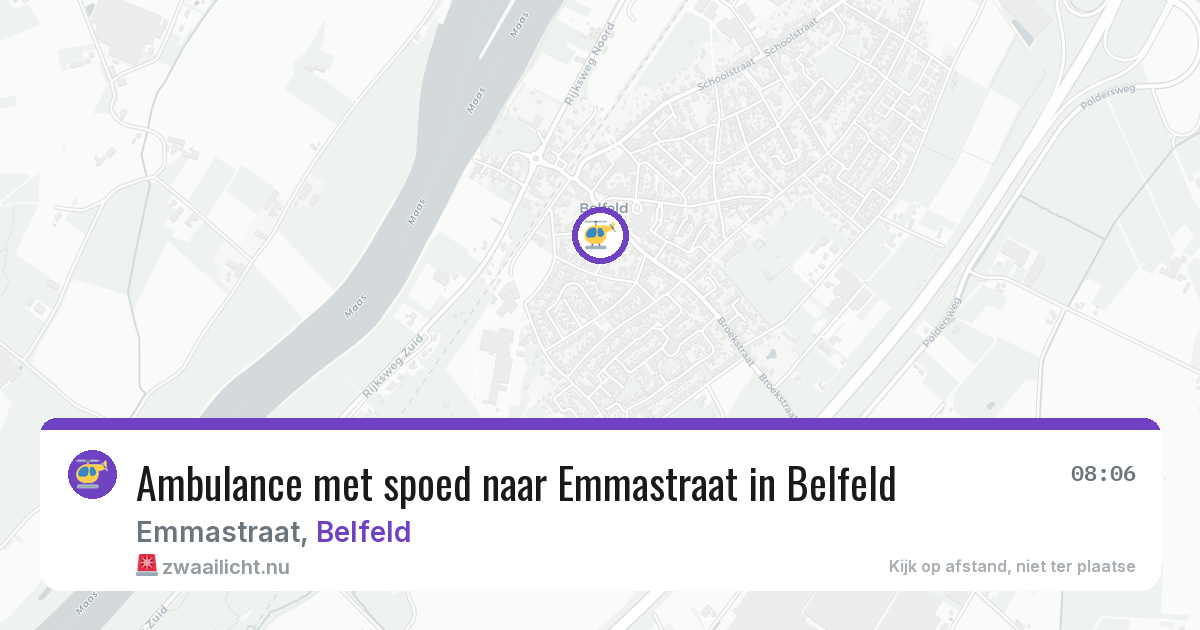 Ambulance met spoed naar Emmastraat in Belfeld — 12 feb 2026