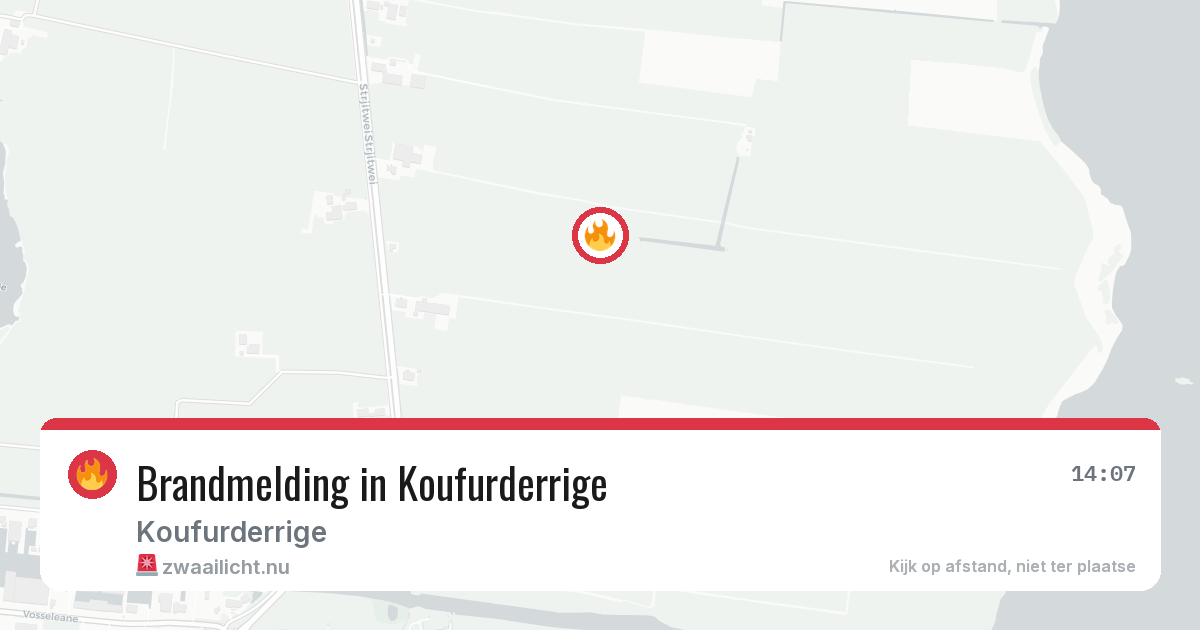 Brandmelding in Koufurderrige — 21 jul 2026