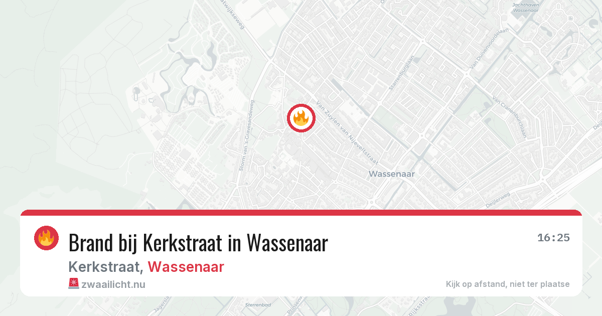 Brand bij Kerkstraat in Wassenaar — 10 mei 2026