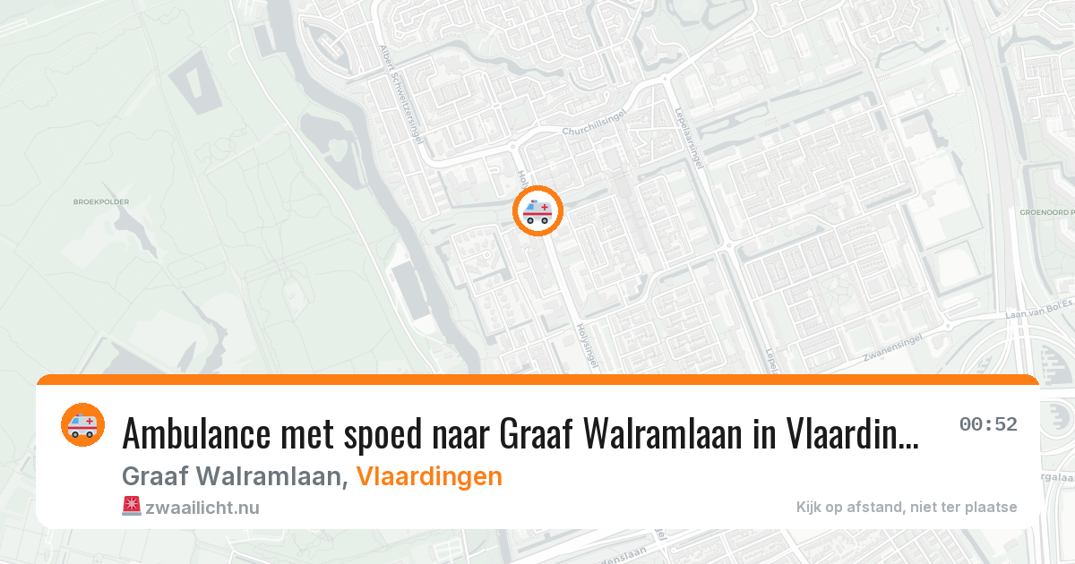 Ambulance met spoed naar Graaf Walramlaan in Vlaardingen — 25 jul 2026