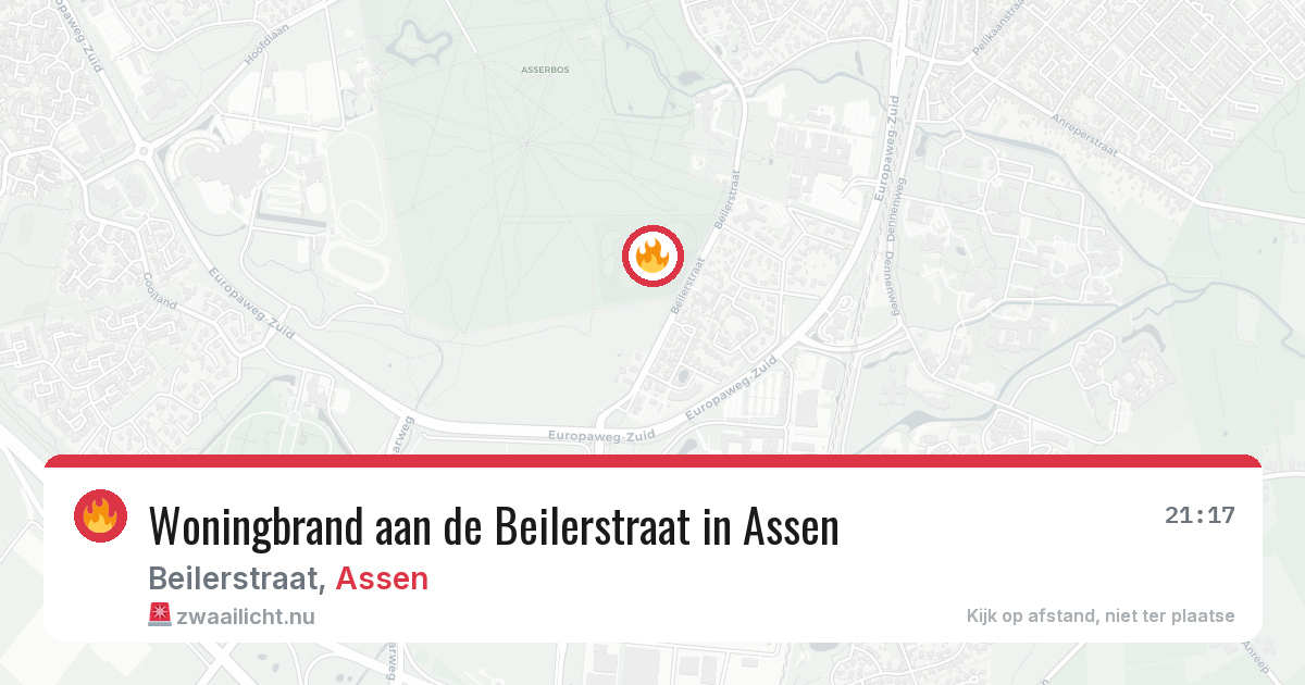 Woningbrand aan de Beilerstraat in Assen — 19 apr 2026