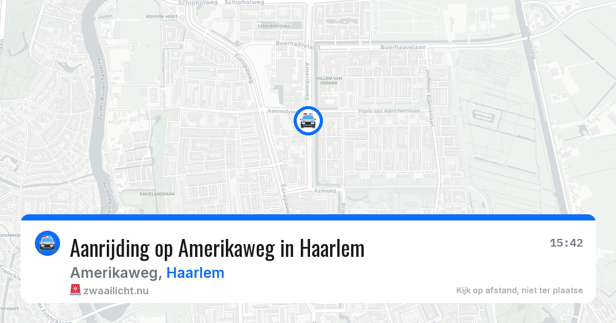 Aanrijding op Amerikaweg in Haarlem — 23 jul 2026