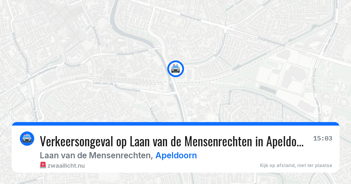 Verkeersongeval op Laan van de Mensenrechten in Apeldoorn — 12 mei 2026
