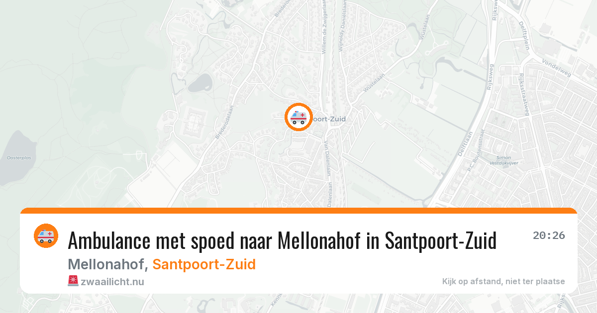 Ambulance met spoed naar Mellonahof in Santpoort-Zuid — 30 mei 2026