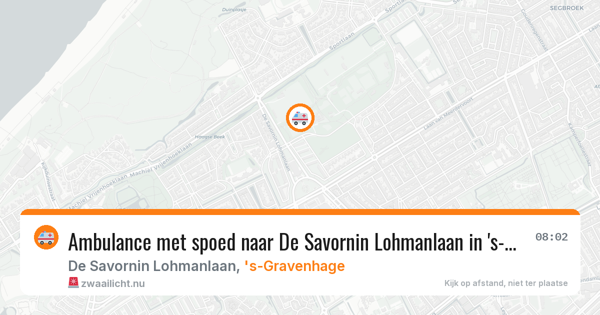 Ambulance met spoed naar De Savornin Lohmanlaan in 's-Gravenhage — 1 jun 2026