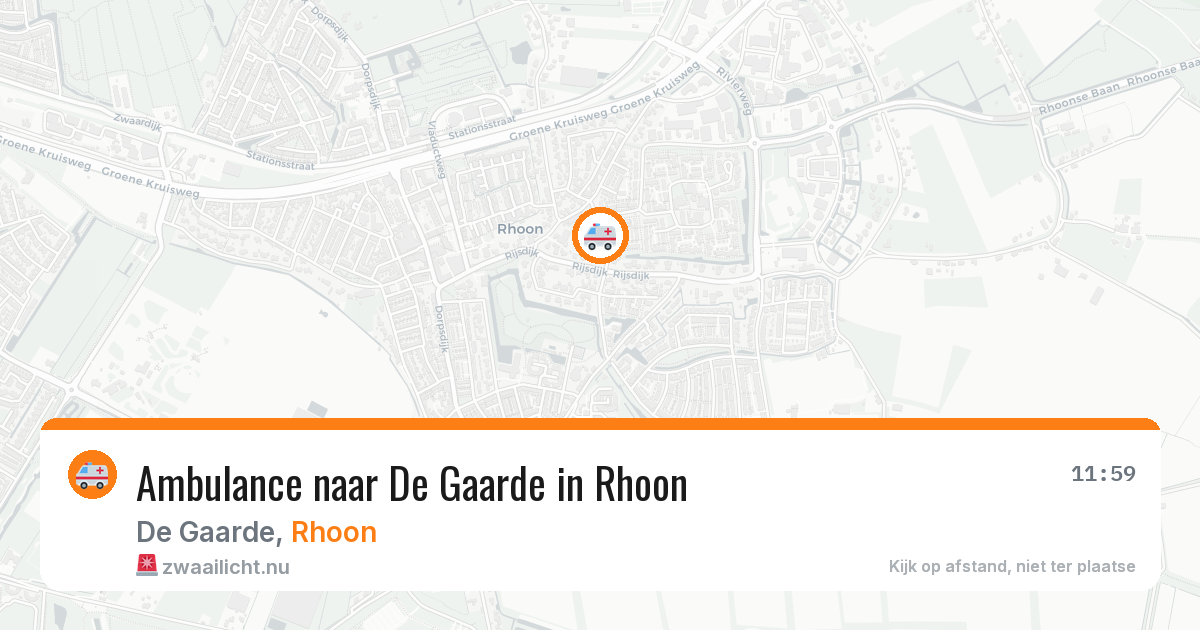 Ambulance naar De Gaarde in Rhoon — 18 mrt 2026