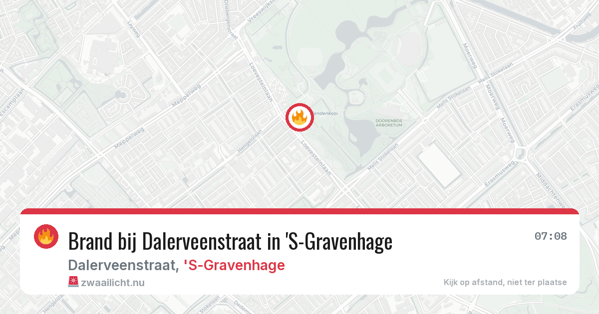 Brand bij Dalerveenstraat in 'S-Gravenhage — 23 mrt 2026