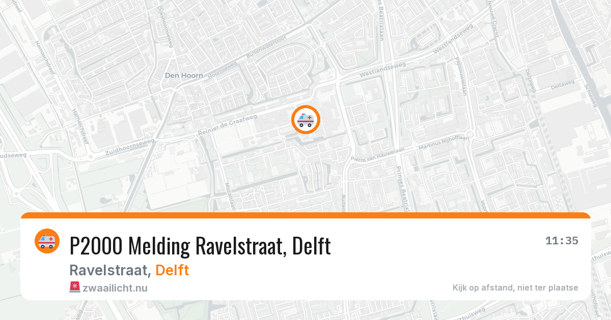 P2000 Melding Ravelstraat, Delft — 11 apr 2026