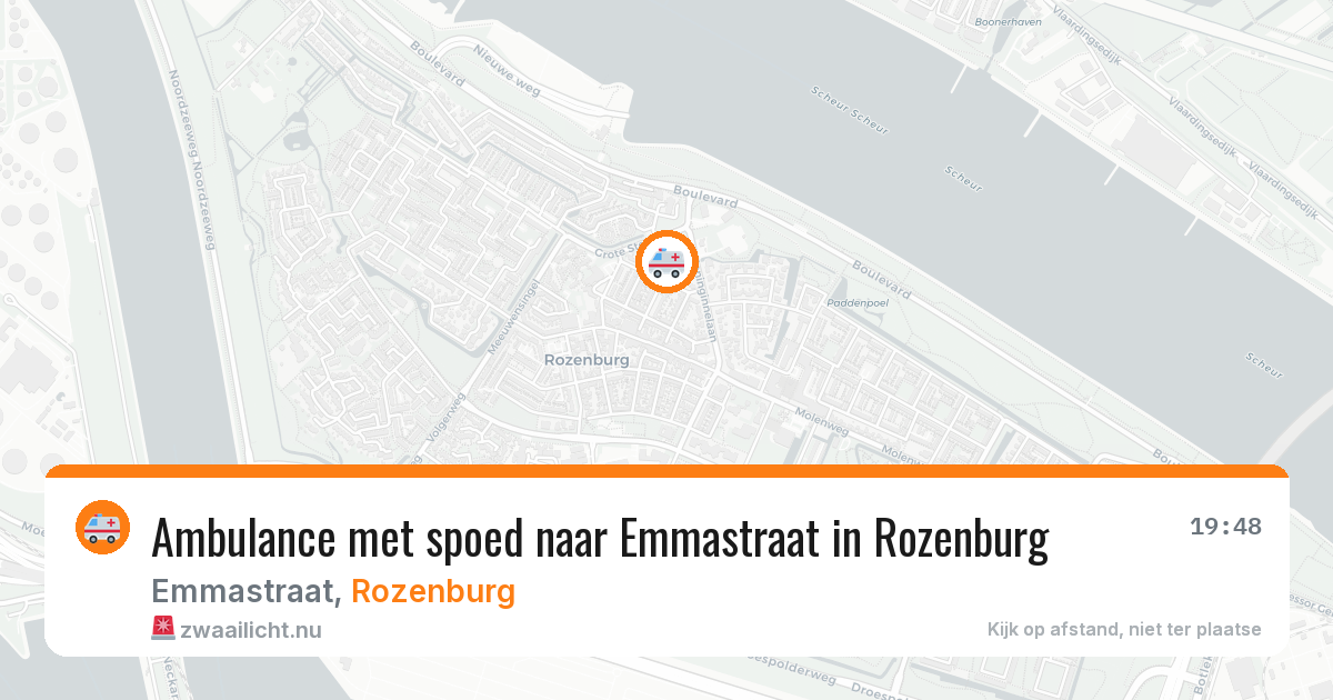 Ambulance met spoed naar Emmastraat in Rozenburg — 4 jun 2026