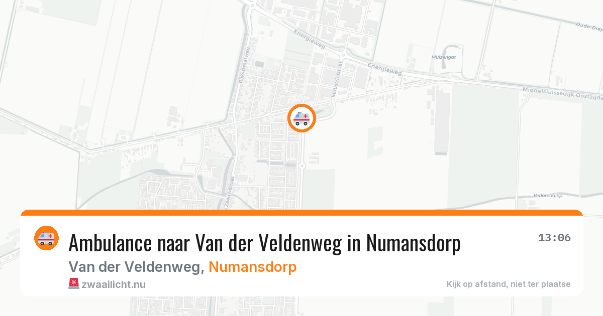 Ambulance naar Van der Veldenweg in Numansdorp — 17 jul 2026