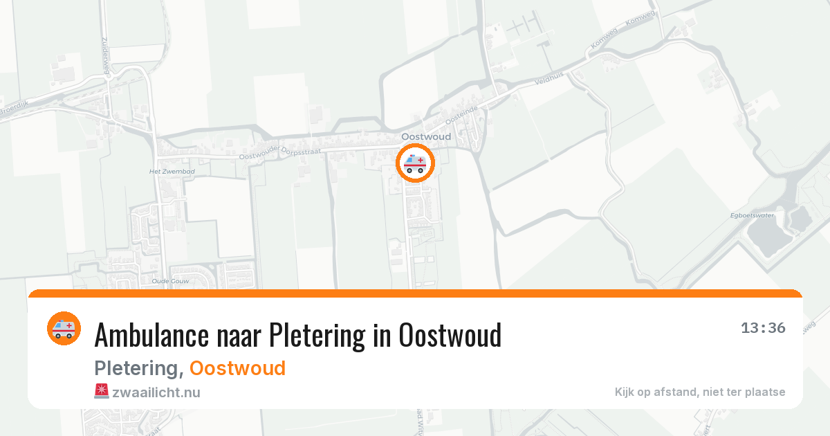 Ambulance naar Pletering in Oostwoud — 28 feb 2026