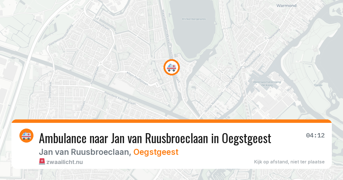 Ambulance naar Jan van Ruusbroeclaan in Oegstgeest — 20 mrt 2026