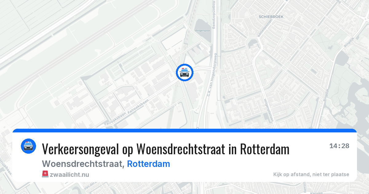 Verkeersongeval op Woensdrechtstraat in Rotterdam — 13 jul 2026