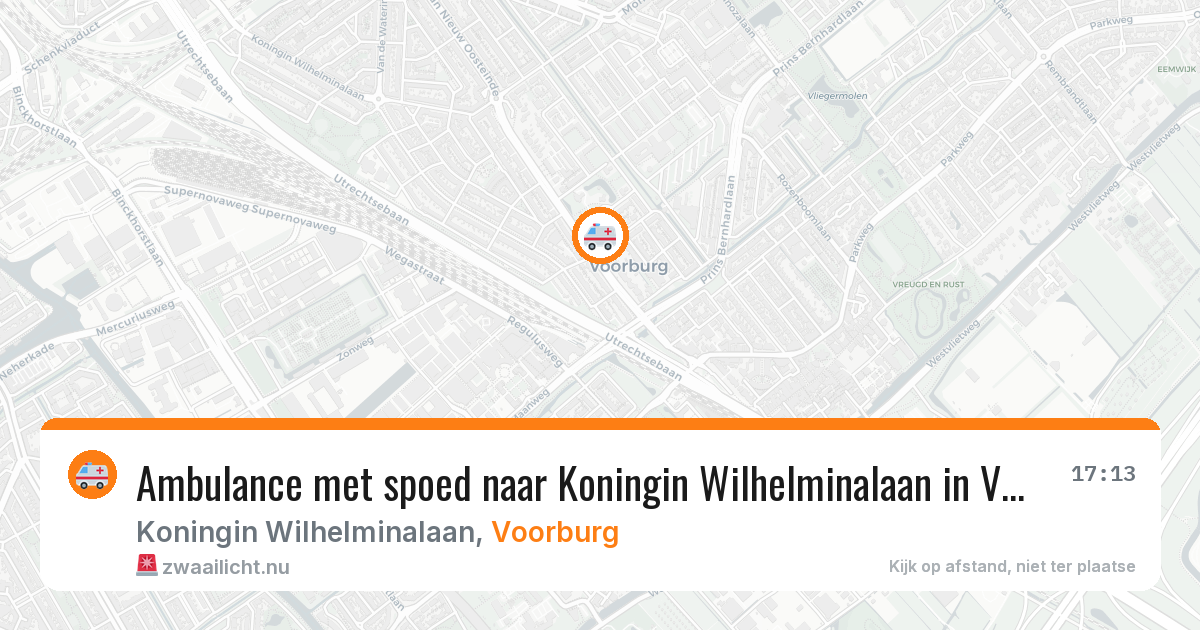 Ambulance met spoed naar Koningin Wilhelminalaan in Voorburg — 12 jul 2026