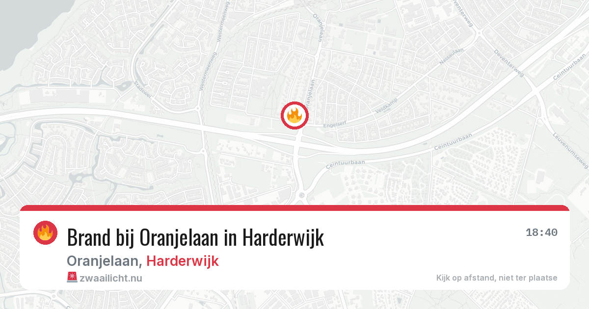 Brand bij Oranjelaan in Harderwijk — 20 mrt 2026