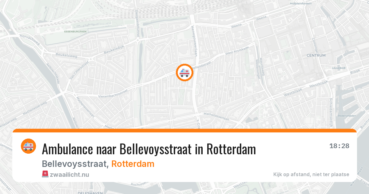 Ambulance naar Bellevoysstraat in Rotterdam — 4 jun 2026