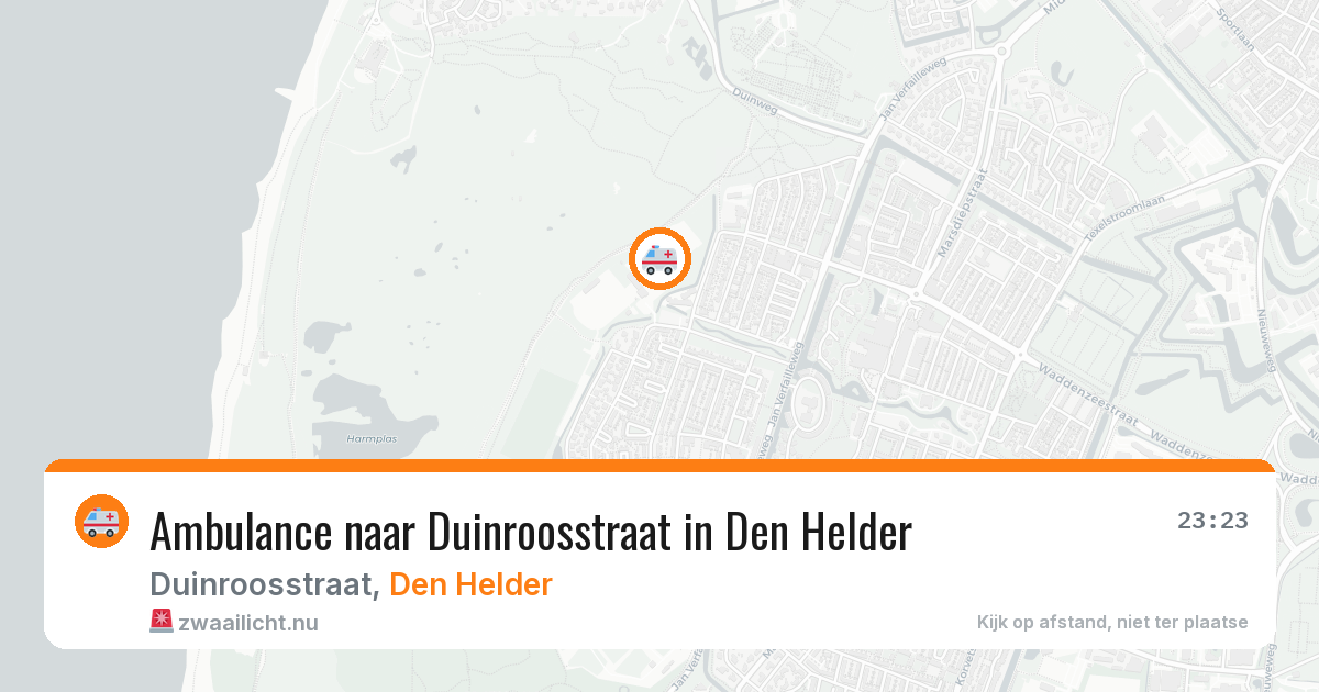 Ambulance naar Duinroosstraat in Den Helder — 29 mei 2026