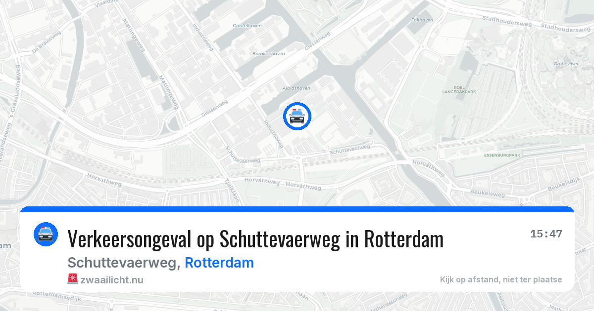 Verkeersongeval op Schuttevaerweg in Rotterdam — 1 mei 2026