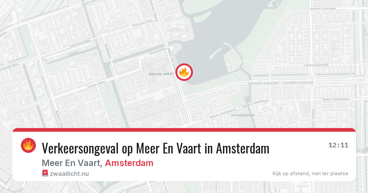Verkeersongeval op Meer En Vaart in Amsterdam — 1 mei 2026