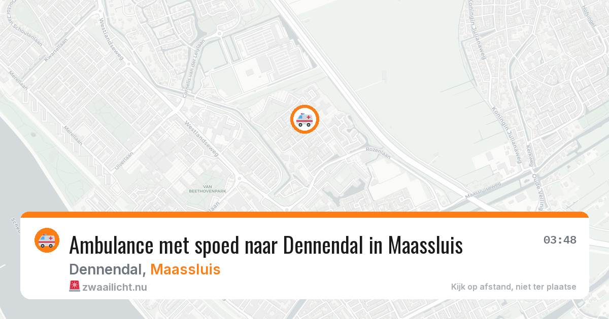 Ambulance met spoed naar Dennendal in Maassluis — 9 mei 2026