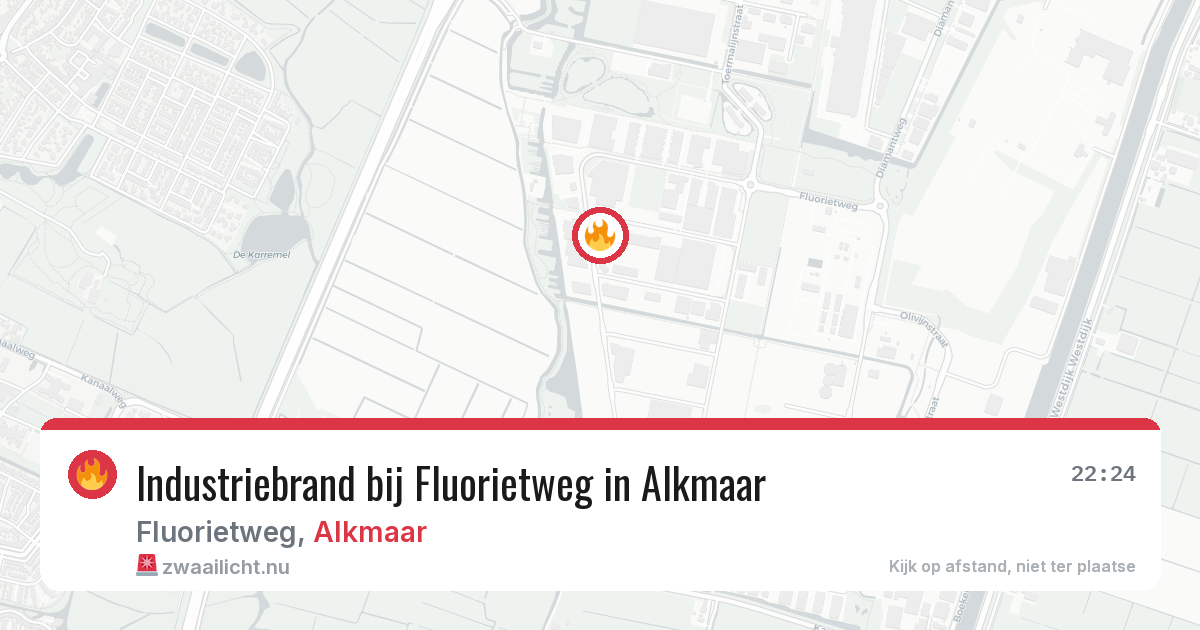 Industriebrand bij Fluorietweg in Alkmaar — 12 jul 2026