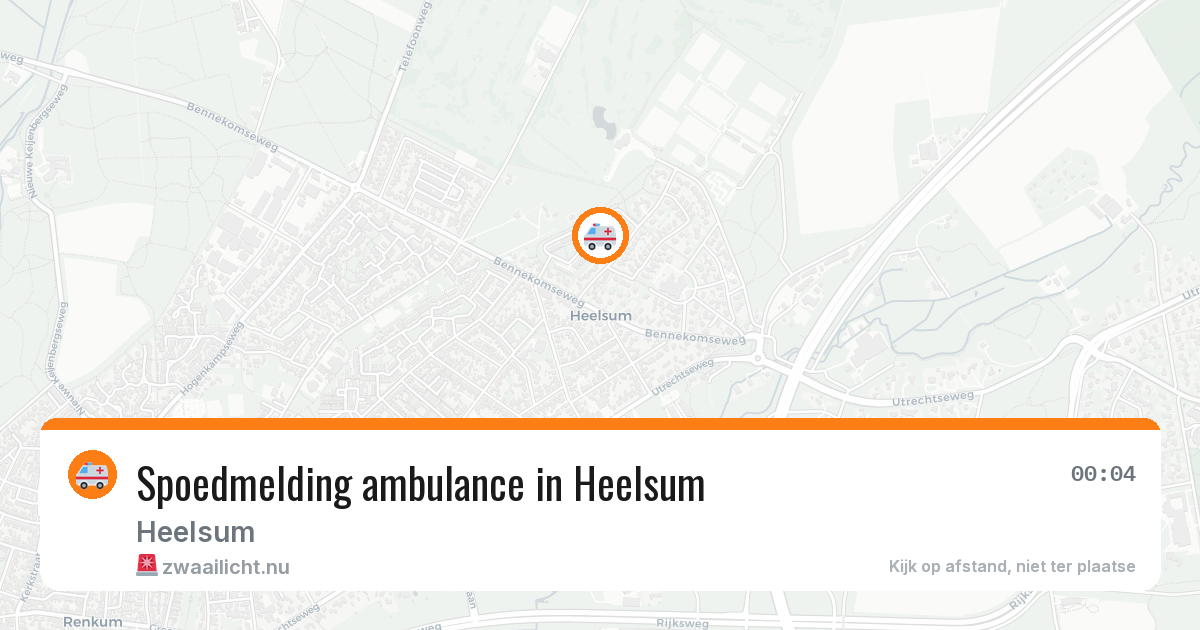 Spoedmelding ambulance in Heelsum — 14 jul 2026