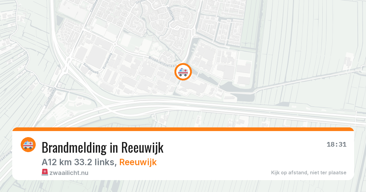 Brandmelding in Reeuwijk — 2 feb 2026