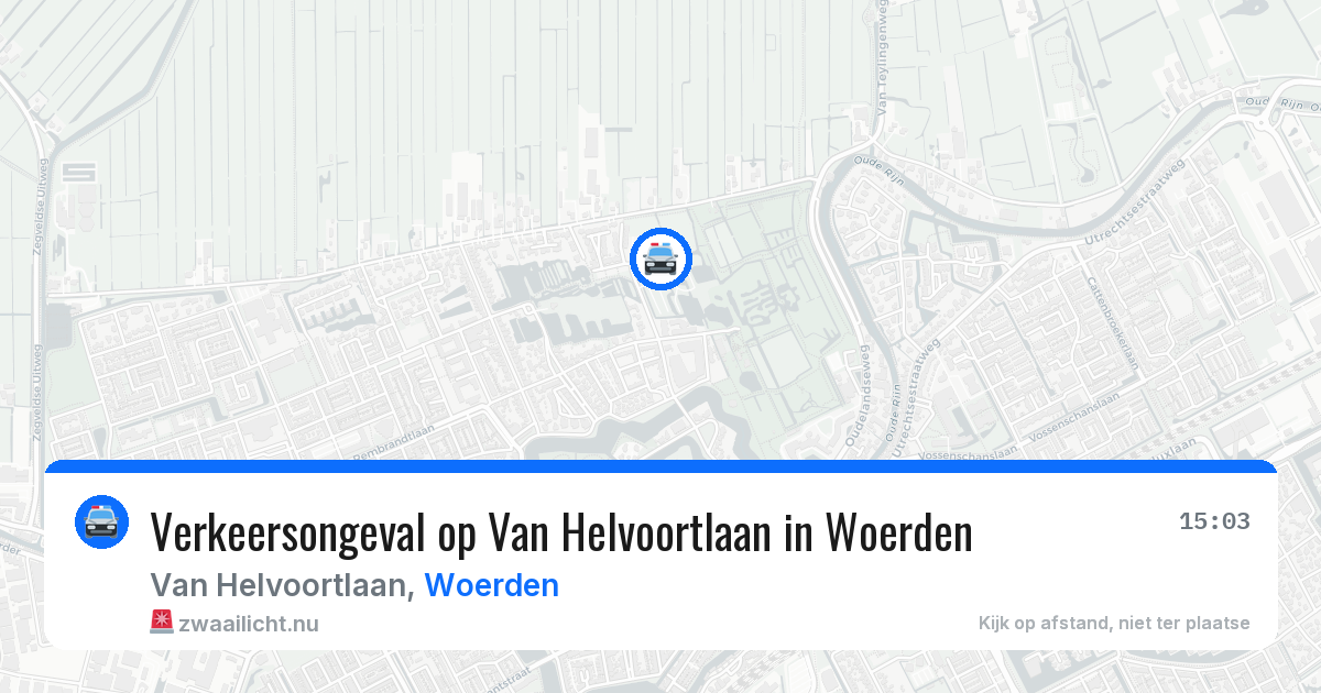 Verkeersongeval op Van Helvoortlaan in Woerden — 11 jul 2026