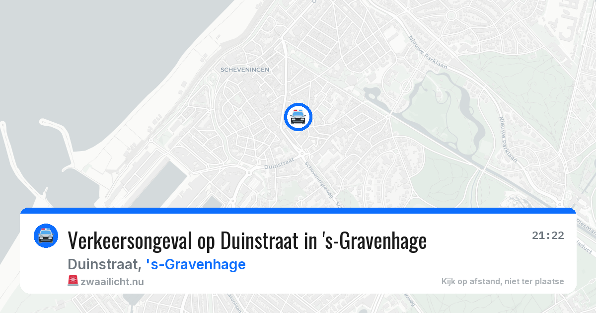 Verkeersongeval op Duinstraat in 's-Gravenhage — 11 mei 2026