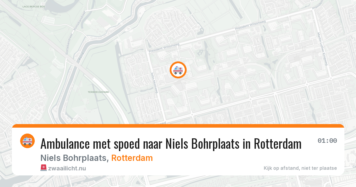 Ambulance met spoed naar Niels Bohrplaats in Rotterdam — 17 jul 2026