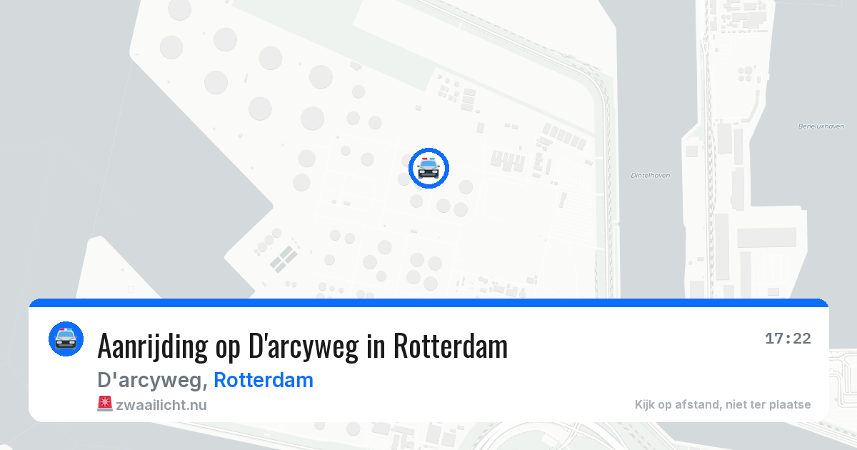 Aanrijding op D'arcyweg in Rotterdam — 14 jul 2026