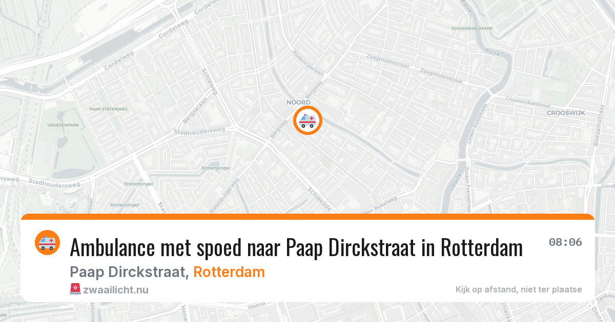 Ambulance met spoed naar Paap Dirckstraat in Rotterdam — 1 jun 2026