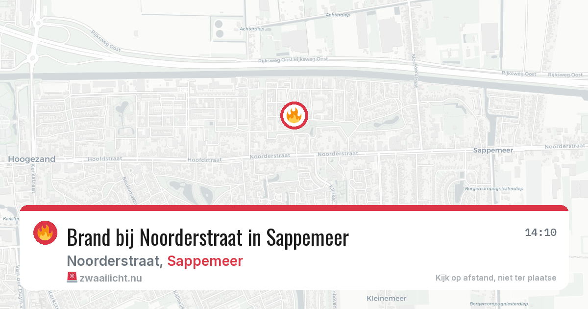 Brand bij Noorderstraat in Sappemeer — 26 jul 2026