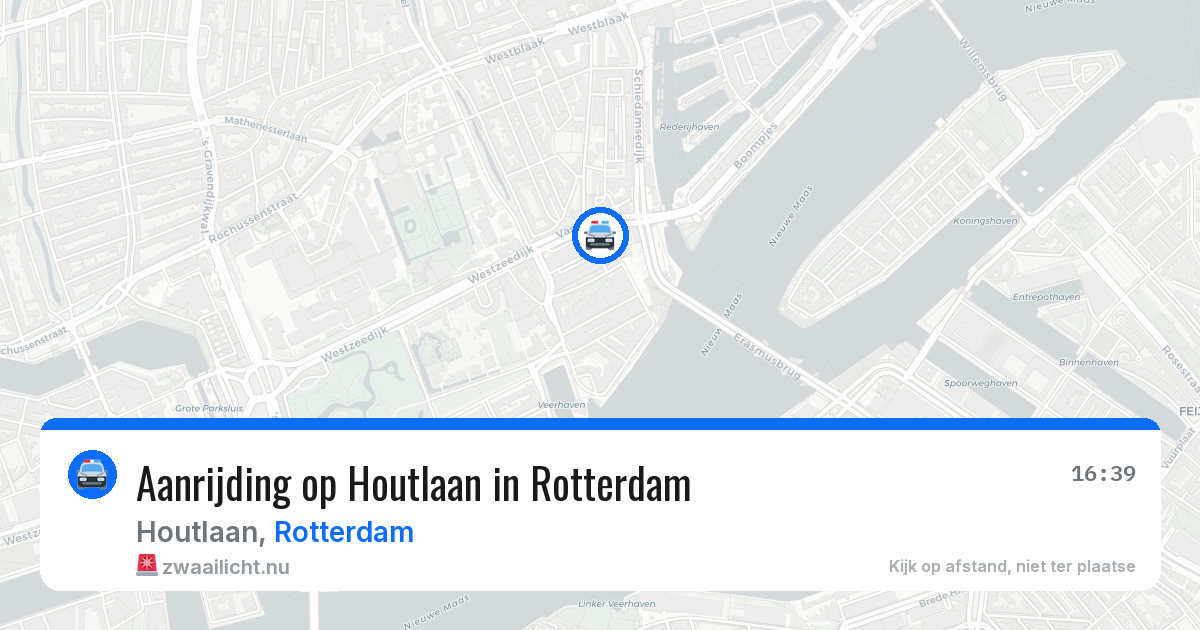 Aanrijding op Houtlaan in Rotterdam — 21 mrt 2026