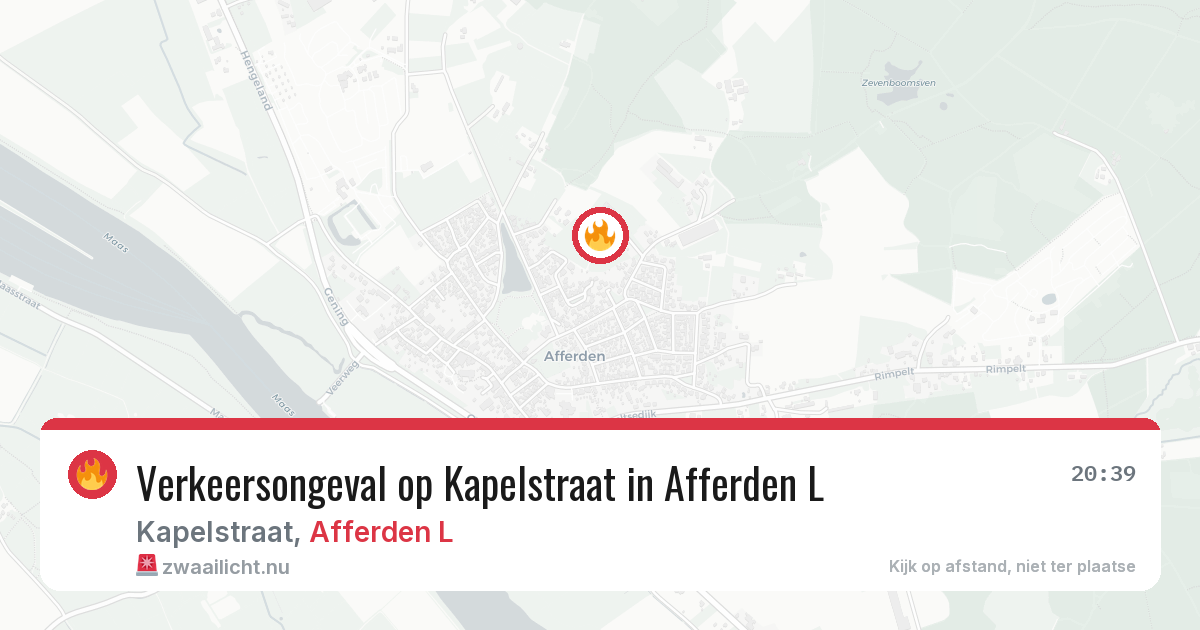 Verkeersongeval op Kapelstraat in Afferden L — 18 jul 2026