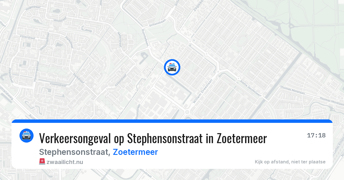 Verkeersongeval op Stephensonstraat in Zoetermeer — 23 jul 2026