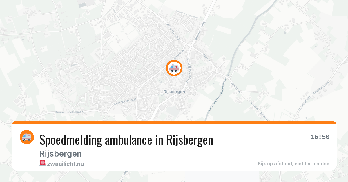 Spoedmelding ambulance in Rijsbergen — 21 apr 2026