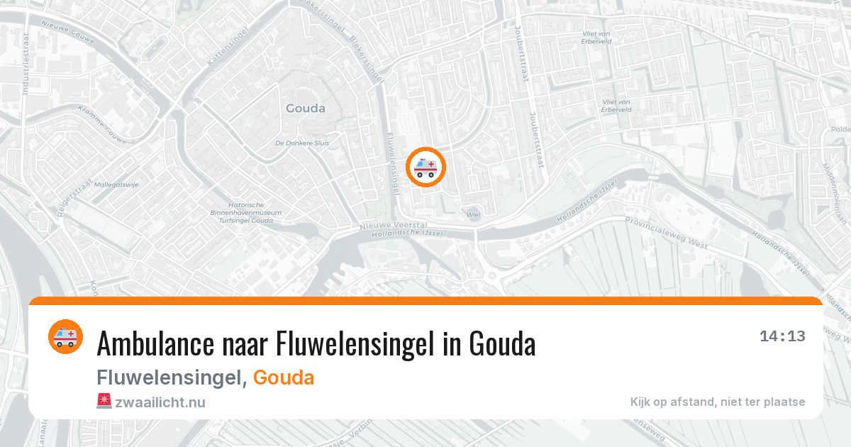 Ambulance naar Fluwelensingel in Gouda — 17 jul 2026
