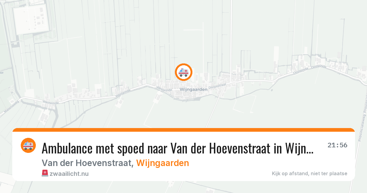 Ambulance met spoed naar Van der Hoevenstraat in Wijngaarden — 5 jun 2026
