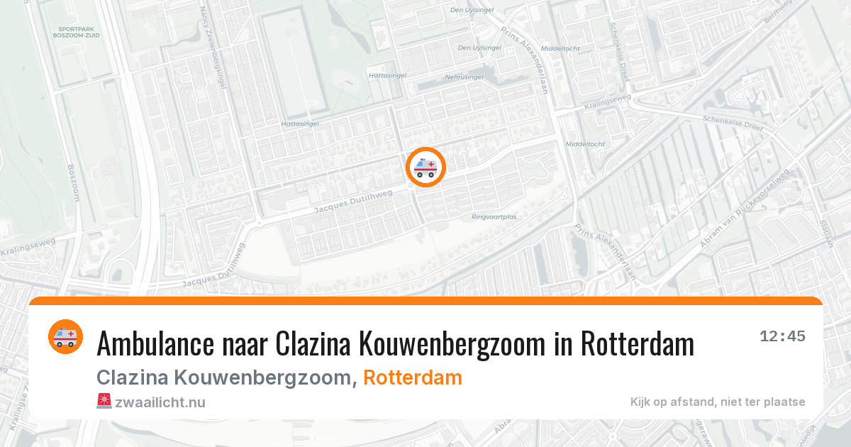 Ambulance naar Clazina Kouwenbergzoom in Rotterdam — 20 mei 2026