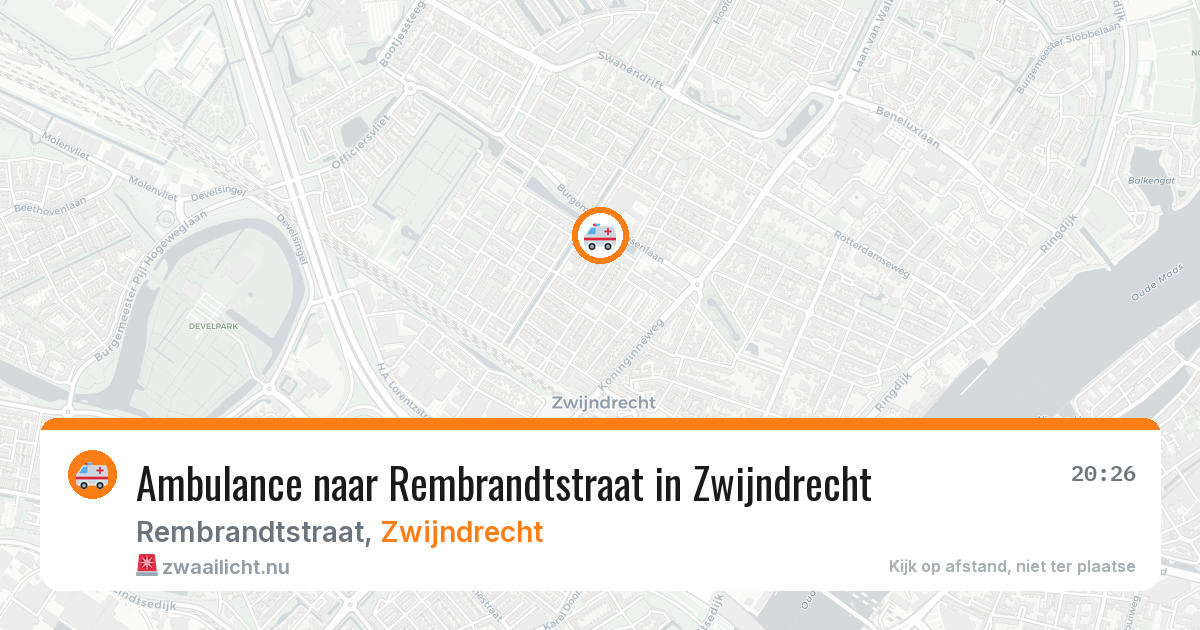 Ambulance naar Rembrandtstraat in Zwijndrecht — 30 mrt 2026