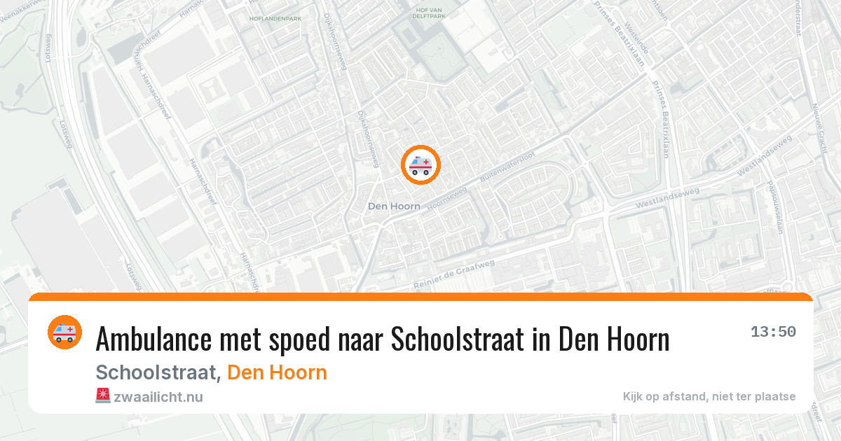 Ambulance met spoed naar Schoolstraat in Den Hoorn — 22 jul 2026